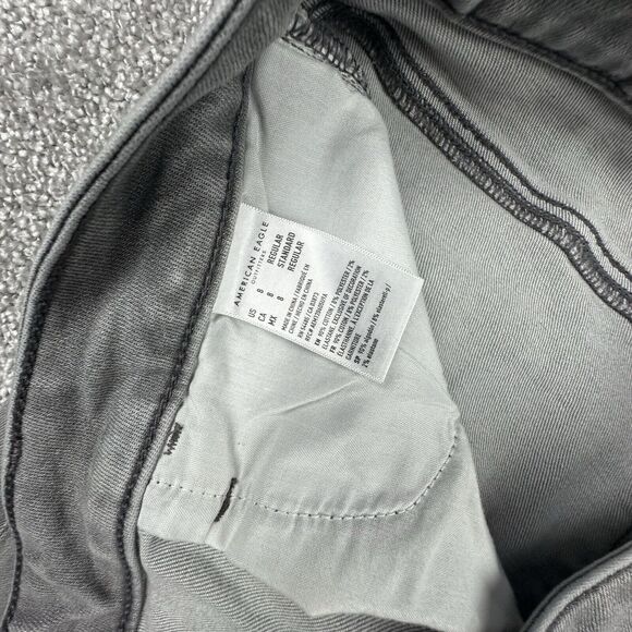 American Eagle Next Level Flex Jeans Womens 8 (32x30) Gray Distressed Flat Front - Picture 8 of 11